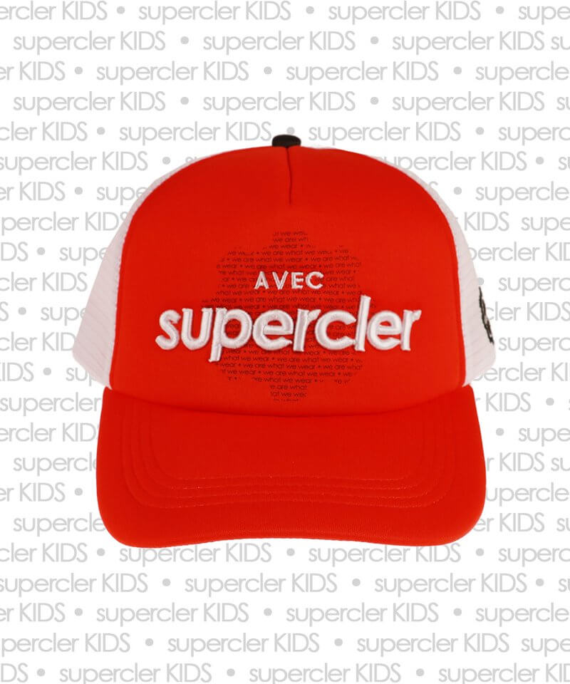 SUPERCLER MESH CAP RED WHITE KIDS