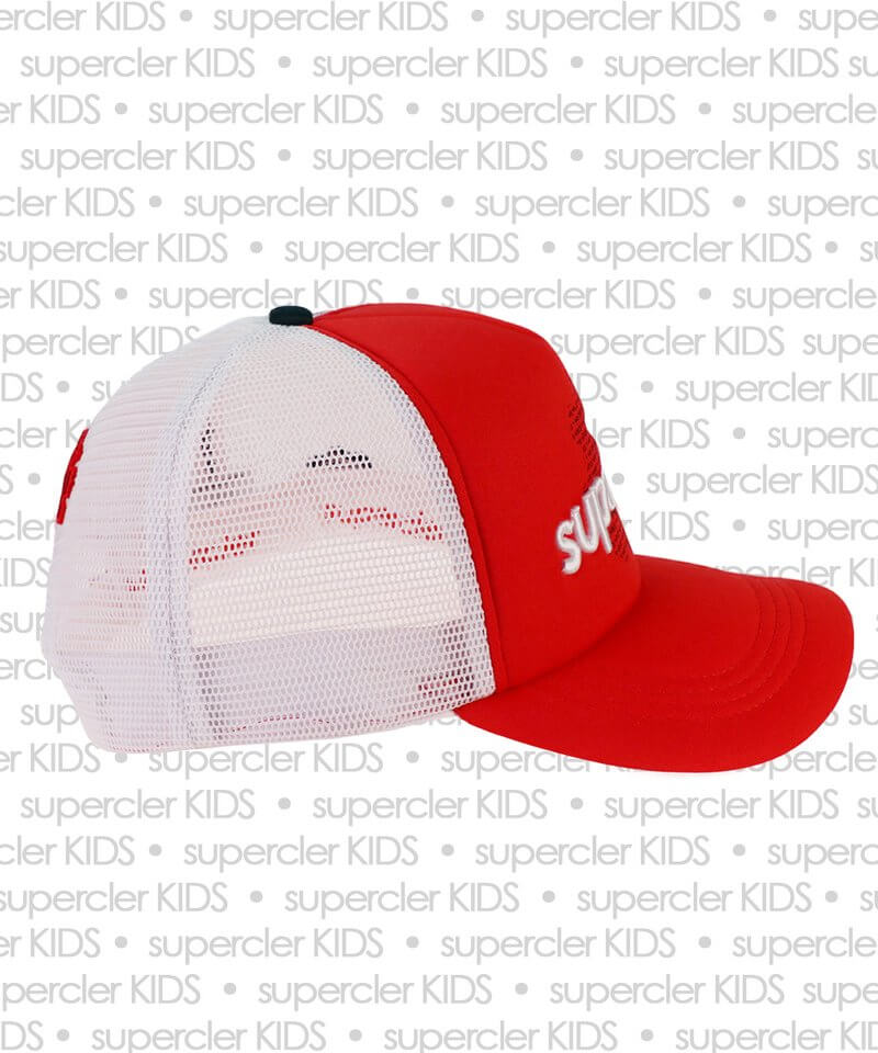 SUPERCLER MESH CAP RED WHITE KIDS