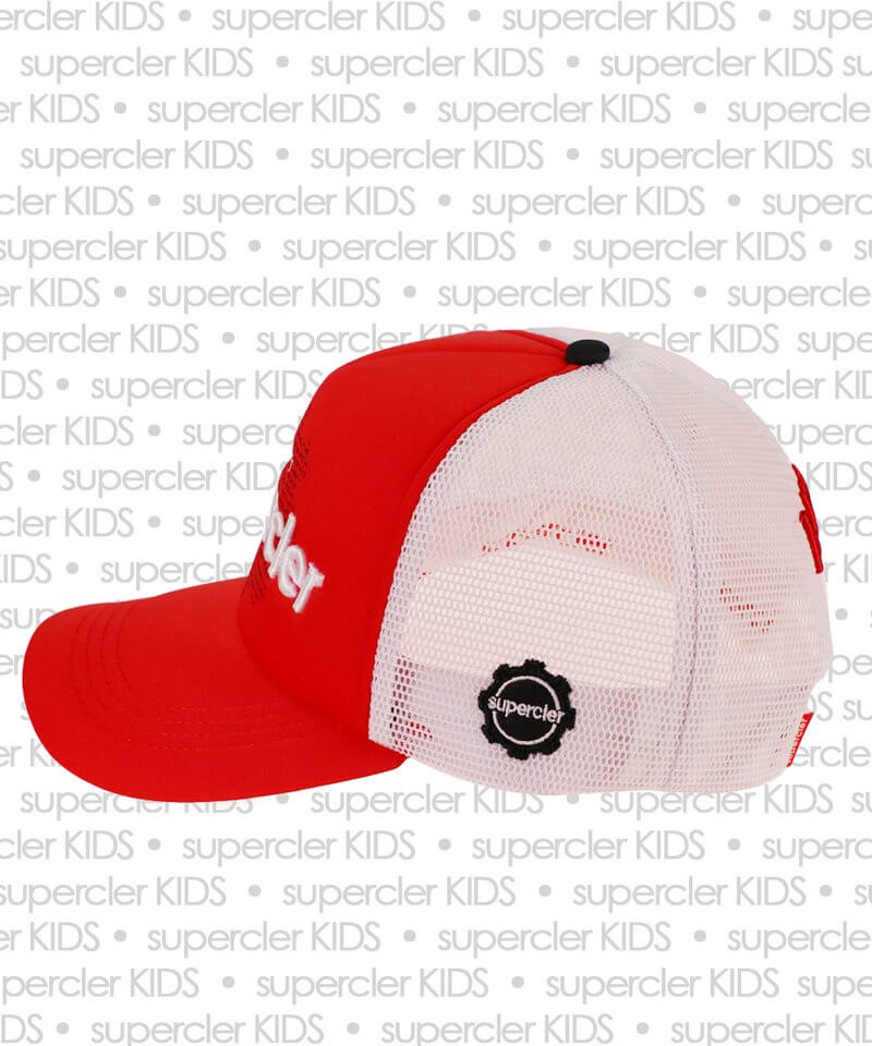 SUPERCLER MESH CAP RED WHITE KIDS