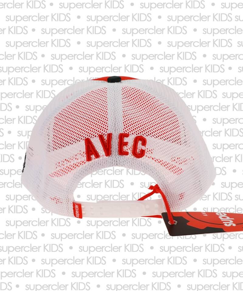 SUPERCLER MESH CAP RED WHITE KIDS