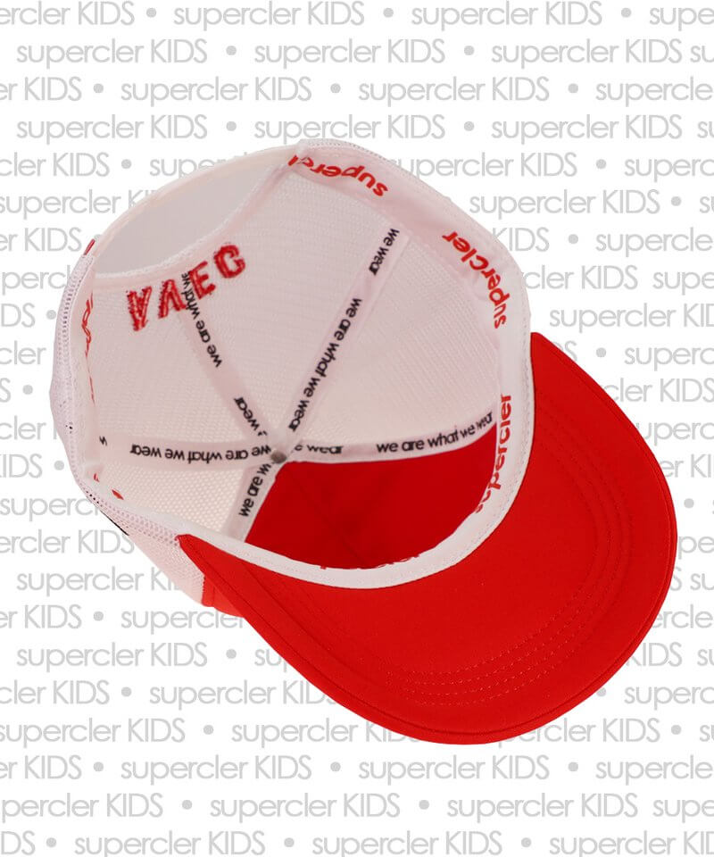 SUPERCLER MESH CAP RED WHITE KIDS